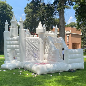 Château gonflable blanc à bas prix <span class=keywords><strong>avec</strong></span> toboggan, château gonflable combiné <span class=keywords><strong>avec</strong></span> <span class=keywords><strong>piscine</strong></span> pour <span class=keywords><strong>location</strong></span> de fête - Product Image 1