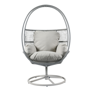 Wholesale Modern 360 Swivel Outdoor <b>Egg</b> Swing Chair Factory Direct Rattan Patio Hanging Chair Waterproof Cushion for Garden - Product Image 4