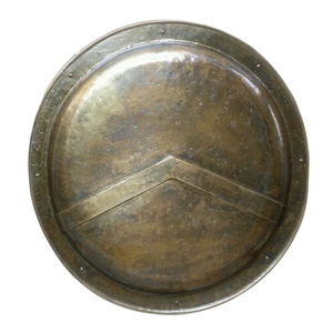 Escudo de Acero Medieval de 28 Pulgadas, Armadura Funcional Histórica, Imitación Antigua de la Película 300, para Batalla y Combate, Decoración/Regalo para Guerrero - Product Image 1