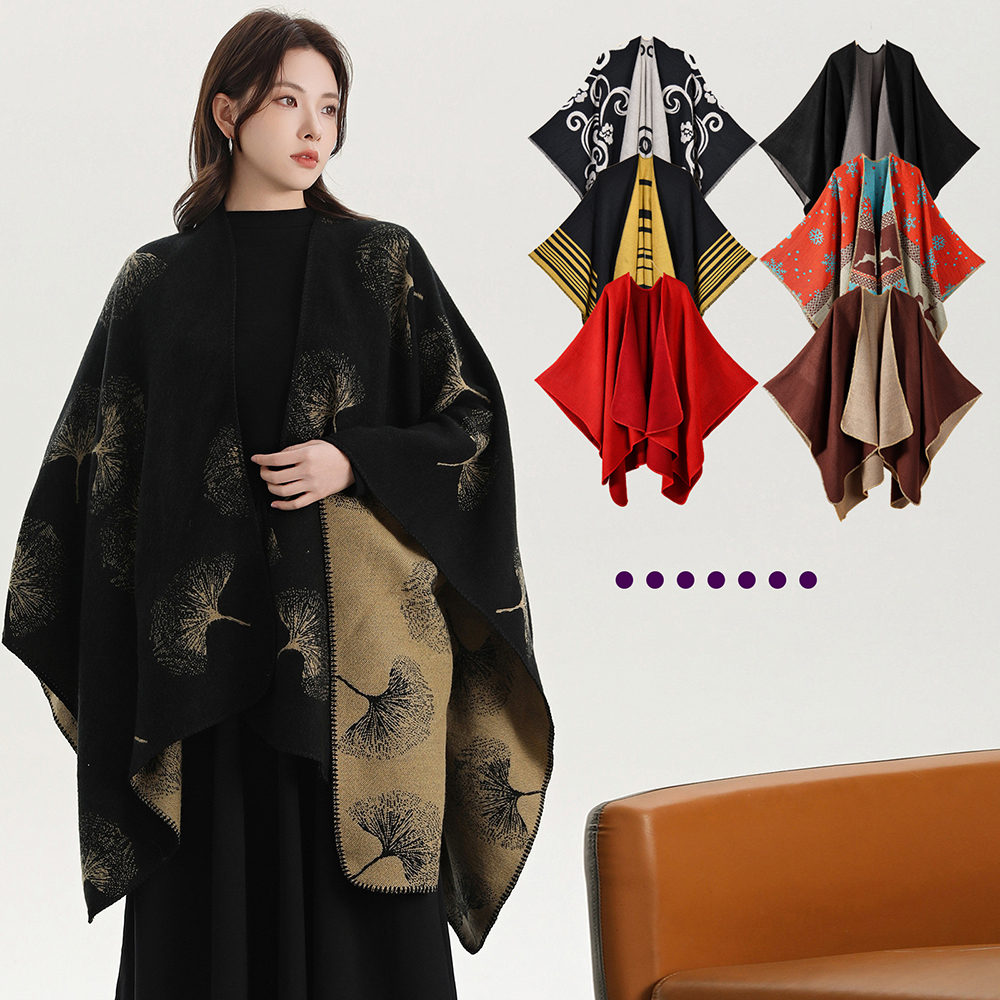 Women's Short Woolen Cape Cloak Jacket Korean Thin Autumn Winter Coat