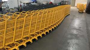 Chariot de courses KNM 300 180L avec revêtement en poudre antirouille, 4 roues, chariot de courses KNM 300 180L - Product Image 5