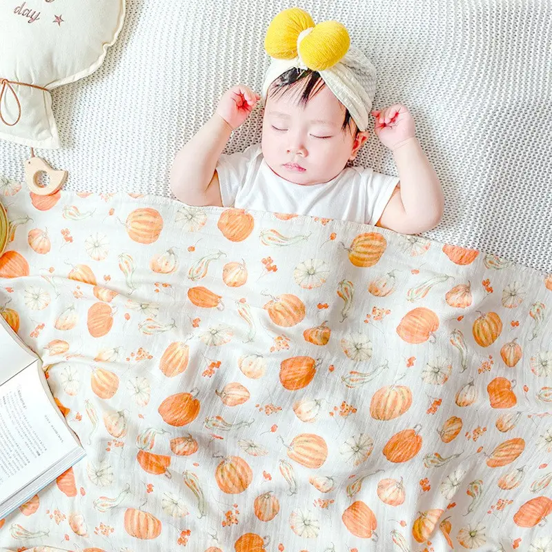 120x120 cm bambou coton bébé Swaddle couvertures bébé bain dormir Swaddle Wrapper couvertures