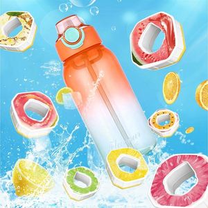 Botella de Agua con Aroma a Frutas de 32 oz, Material Libre de BPA, para Gimnasio, Deportes, Fitness al Aire Libre, con Pajita - Product Image 2