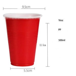 Gobelets jetables en plastique double couleur pour espresso, bière, jeux de beerpong, avec logo personnalisé – Vente en gros - Product Image 3