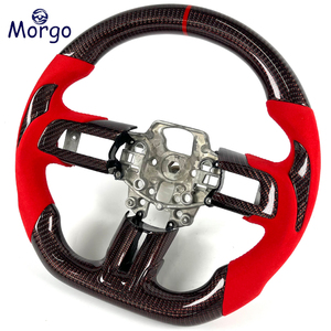 Volant personnalisé en fibre de carbone forgée rouge avec LED pour <span class=keywords><strong>Ford</strong></span> <span class=keywords><strong>Mustang</strong></span> S550 5.0L <span class=keywords><strong>GT</strong></span> <span class=keywords><strong>V8</strong></span> Shelby Mach 1 RTR 2015-2023 - Product Image 5