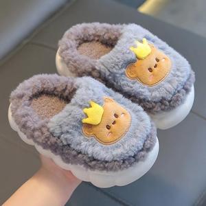 Pantuflas de Algodón con Dibujos Animados de Conejo y Oso para Niños, Zapatos de Algodón Cálidos de Felpa para Niños y Niñas, Zapatillas de Casa para Interiores, Pantuflas Suaves para Niños - Product Image 3