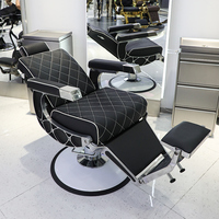 JUESHI Salon de coiffure vintage professionnel meubles de salon de coiffure durables brun blanc or vert gris lavage barbier