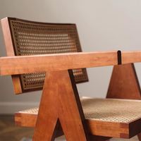 Chaises en rotin DISHI, chaises de salle à manger d'extérieur, chaises rondes de bistrot français, fauteuil à bras rond en rotin, chaise de jardin en rotin