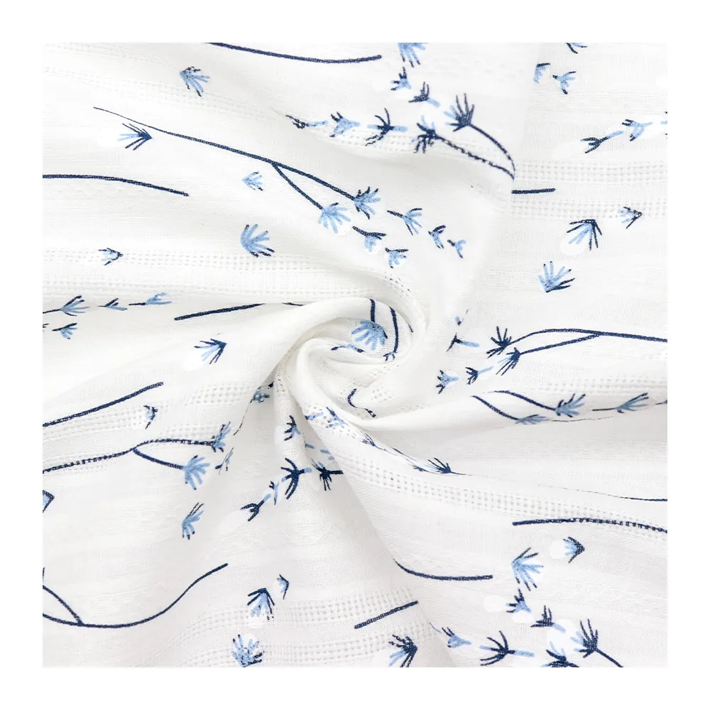 Multiple Uses Wholesale Comfort Digital Printing On Fabric Pure Cotton Fabric Woven Jacquard Stripe Printed Shirt Fabric