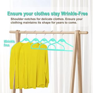 Wholesale Children's Non-Slip Slim Velvet Hangers with Stainless Steel <b>Hooks</b> Pink for Wardrobe Suit and Clothes - Product Image 4