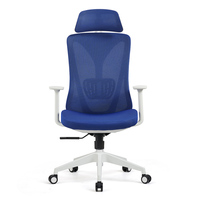 Chaise de bureau ergonomique inclinable haut de gamme, moderne, mobile, avec dossier pivotant, réglable en hauteur, en maille, pour cadre dirigeant