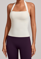 Débardeur de sport respirant pour femme avec logo personnalisé, idéal pour le fitness, avec rembourrage amovible