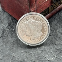 Pièce de monnaie personnalisée plaquée argent style Morgan Dollar 1892 Tête de la Liberté Médaille commémorative Finition Proof Haute Relief OEM Vente en gros