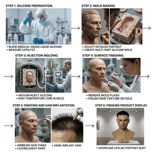 Maschera in Silicone Iper-Realistica Riutilizzabile per Feste <span class=keywords><strong>di</strong></span> <span class=keywords><strong>Halloween</strong></span>, Temi Cinematografici e Televisivi, Uso per Adulti - Product Image 6