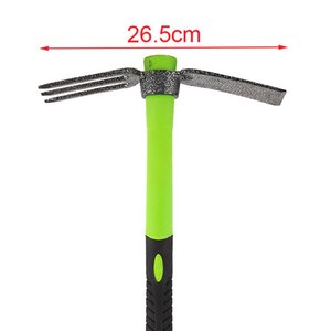 Zappa da giardino a 2 punti con rastrello tridente impugnatura antiscivolo 38.5cm X 26.5cm attrezzi da giardinaggio prodotto