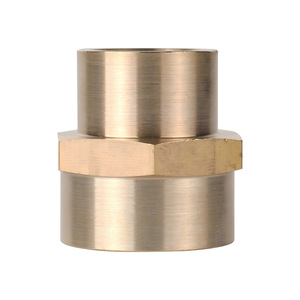 Dk Brass Hexagonal Npt Threaded <b>Adapter</b> Fittings For Water And Gas Pipe 57mm Female Connector - Product Image 4
