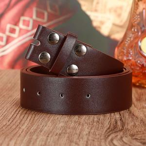 Ceinture en cuir de vachette marron vintage avec boucle à ardillon pour femme, idéale pour le jean et les tenues décontractées - Product Image 2