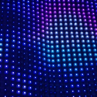 Lumières ponctuelles contrôlées par DMX étanches IP67 pour l'extérieur et l'intérieur, rideau de mailles LED transparent pour l'éclairage de scène et de défilés de mode