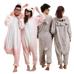 Haute qualité Onesie adulte Couple Animal Pijamas feu Dragon dessin animé Pijamas adulte pieds pyjamas costumes d'animaux