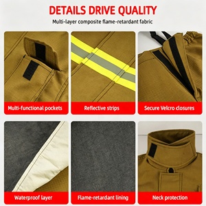 NFPA 1971 American Standard EN469 Customized Fireman Fire Fighting <strong>Suit</strong> Aramid Nomex IIIA - Product Image 5