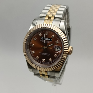 Montre à mouvement mécanique japonais NH35 avec boîtier en acier inoxydable et cadran en diamant, style business de luxe - Product Image 2