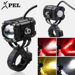 PEL New Protective Cover White Yellow Red Devil Eye Lens Motorcycle LED Headlight 12V