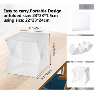 Caja de luz LED plegable de 20 cm con 10 modos para fotografía de productos - Product Image 4