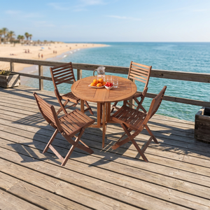 High Quality Durable Solid Wood LEO <b>Set</b> Contemporary Design Customizable Sizes <b>Restaurant</b> <b>Sets</b> Coffee Shop Hotel Garden Use - Product Image 3