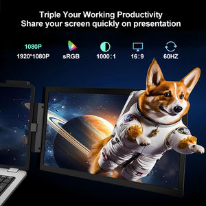 Eimio 14 pollici Monitor da gioco portatile doppio 1080P FHD 2IPS schermo triplo portatile portatile con il tipo di pannello IPS - Product Image 5