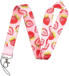 Longe de cou en polyester personnalisée en gros Style de sublimation propre logo pour téléphone porte-clés porte-carte utilisation promotionnelle clé à crochet en métal - Product Image 5