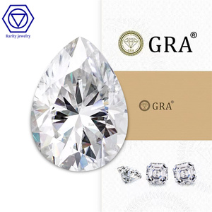 Rarity Factory DirectSale Precio de fabricante de Gra <span class=keywords><strong>Moissanite</strong></span> de diamante en forma de pera para la fabricación de joyas - Product Image 1
