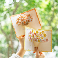 Cartes de remerciement personnalisées en feuille d'or de luxe pour les petites entreprises avec logo, enveloppes, commande en gros écologique A6 taille 5x7 pouces