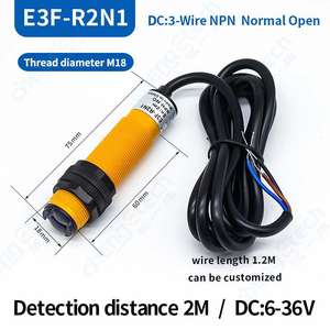 Sensor Fotoeléctrico Reflectante de Regresión de Espejo HUCHDQ E3F-R2NK, Normalmente Abierto, NPN, 24V, 36V, 6V, Tres Cables, Sensores de Proximidad - Product Image 5