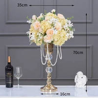 Support à fleurs, boule de cristal transparente, centre de table de mariage, adapté à la décoration de table de fête de mariage, de danse et de soirée