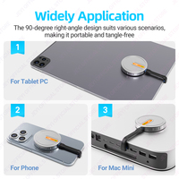 JEYI Factory 75mm 90 ° USB C à C câble court 60W PD 20Gbps pour Power Bank MacBook ordinateur portable tablette en stock