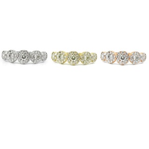 Offres Spéciales classique cluster 18k solide or blanc 100% diamant naturel bague de fiançailles bague de mariage pour les femmes - Product Image 4
