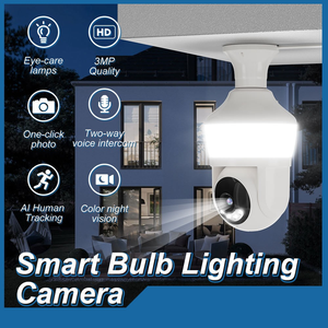 E27 ánh sáng bóng đèn máy ảnh 360 ° 2MP wifi thông minh không dây Home an ninh máy ảnh hai cách âm thanh đầy đủ corlour tầm nhìn ban đêm Bóng đèn máy ảnh - Product Image 2
