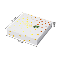 Caja de Regalo Magnética Personalizada con Lámina Dorada y Cinta, Caja Rígida Blanca para Empacar Frutas Secas con Logotipo Personalizado para Chocolate, Bocadillos