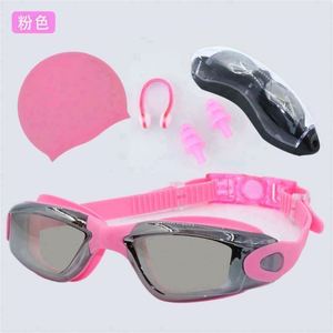 USA Mairun High Elastic TPU Four-Piece Prescription Swimming Set Universal Use HD Electroplating Anti-Fog Diving <b>Goggles</b> - Product Image 3