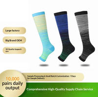 Chaussettes de compression sportives sur mesure, 100 paires, grandes tailles, extra larges, à bout ouvert, respirantes, déodorantes, absorbant la transpiration, tricotées