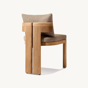 Ensemble de salle à manger de jardin en teck et corde, mobilier d'extérieur en corde, chaise et table en teck pour patio ou usage hôtelier - Product Image 5