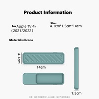 Bon prix étui de protection en silicone antichoc anti-chute pour Apple TV 4K Remote 2021 2022 Version
