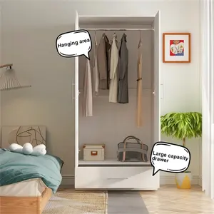 China wholesale hot sale middle east home style white room wardrobe