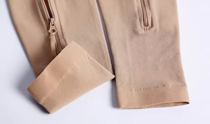 Usine personnalisée graduée <span class=keywords><strong>classe</strong></span> <span class=keywords><strong>2</strong></span> sans pied 23-32 mmHg gonflement cuisse haute fermeture éclair en nylon <span class=keywords><strong>bas</strong></span> <span class=keywords><strong>de</strong></span> Compression pour varices - Product Image 6