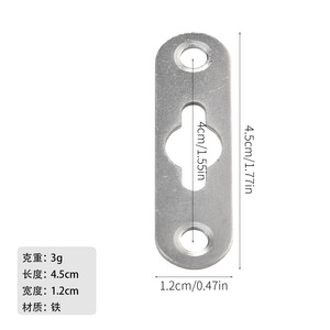 GQK Double-Hole Iron <b>Hook</b> GW2581209 with Back <b>Clip</b> Easy-to-Attach Connectors Shelf Supports Modern Simple for Furniture Cabinet - Product Image 3
