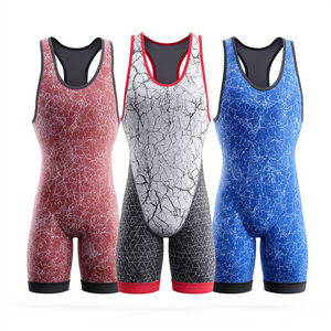 Traje de Powerlifting para Hombre, Singlet de Lucha Libre Profesional, Spandex/Poliéster, Parte Delantera Personalizable, Ligero, Transpirable, Tallas Grandes - Product Image 1