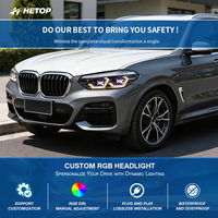 Phares HETOP G01 G02 X3 X4 2018-2022, mise à niveau personnalisée spéciale, style OSS, style RGB, LED DRL avant uniques, Plug and Play pour BMW