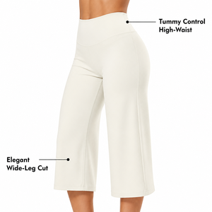 Conjuntos de Yoga Premium para Mujer, sin Costuras, con Top de Cuello Redondo, Pantalones Capri de Pierna Ancha y Sujetador de Cuello en V, para Marcas de Ropa Deportiva de Boutique - Product Image 2