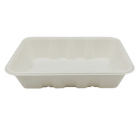 Plateau de voyage jetable en canne à sucre, biodégradable et compostable