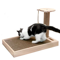 Rascador para Gatos de Madera Maciza con Poste de Sisal, Percha, Bola Colgante, Túnel Oculto y Juguete de Madera para Afilar Garras, Venta al por Mayor